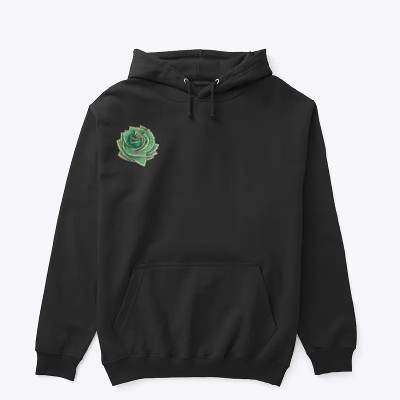 Money rose pull over hoodie