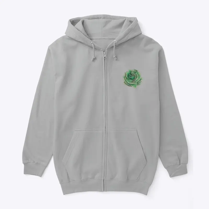 Money rose zip up hoodie